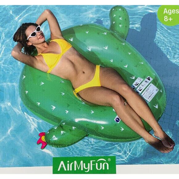 Giant Inflatable Cactus Shape Inner Tube Float Swimming Pool Toy Party PVC Rafts - Picture 1 of 12